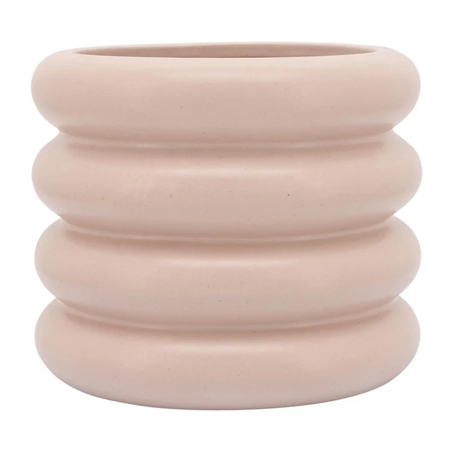 Sagebrook Home Contemporary Ceramic Bibendum Planter With Pink Finish 16775-06
