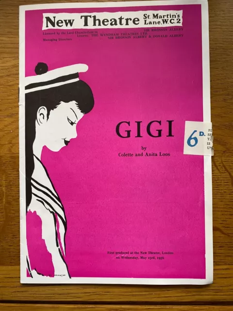 Theatre Programme - GIGI (play) - New Theatre, London 1956 - Leslie Caron