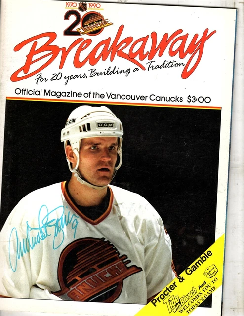 Oilers 1990 1990 - EDMONTON Oilers vs Vancouver Canucks program $10.00 - PicClick CA