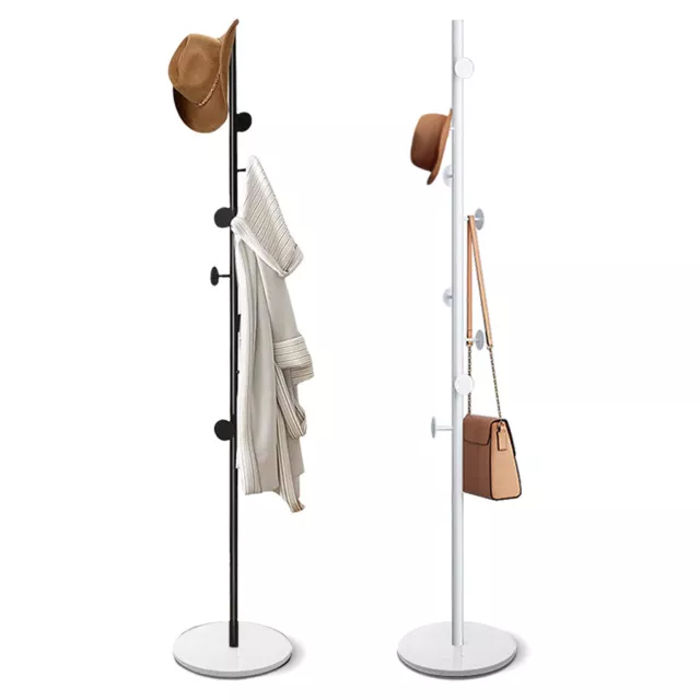 8Hooks Coat Rack Stand Clothes Hanger Hat Tree Jacket Bag Umbrella Storage Shelf