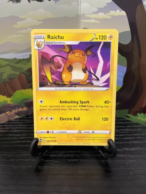 Raichu 050/195 - Silver Tempest - Uncommon - Pokemon Card TCG - LP