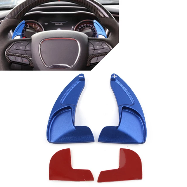 Aluminum Steering Wheel Paddle Shifter Extension For Dodge For Chrysler Blue