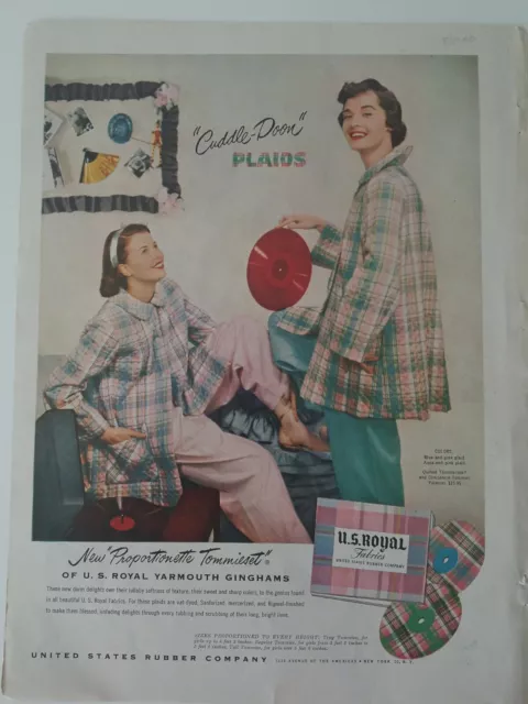 1950s women's MC Schrank lingerie pajamas peignoir vintage fashion ad