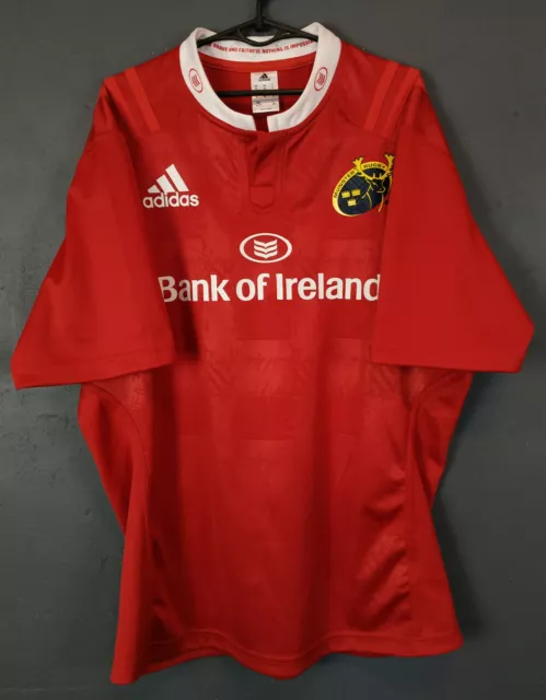 Neuwertig Herren Adidas Rugby Union Munster 2015/2017 Heimshirt Trikot Grösse Xl