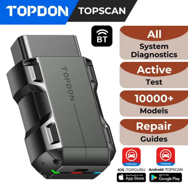 2024 TOPDON TopScan Lite ALL System Reset Diagnostic Scan Tool OBD2 Bluetooth UK