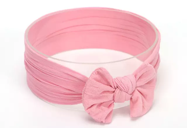 Baby Nylon Soft Bow Head Wrap Turban Top Knot Headband Newborn Girl Accessories