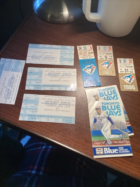 Group Lot of Toronto Blue Jays Ticket Stubs Schedule’s
