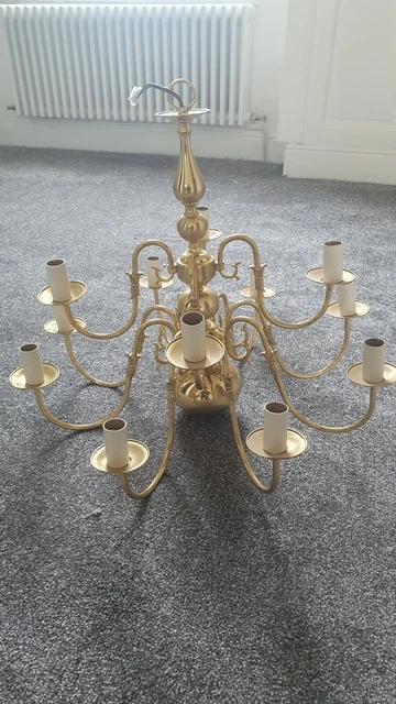 Chandelier - 12 Lights - Brass