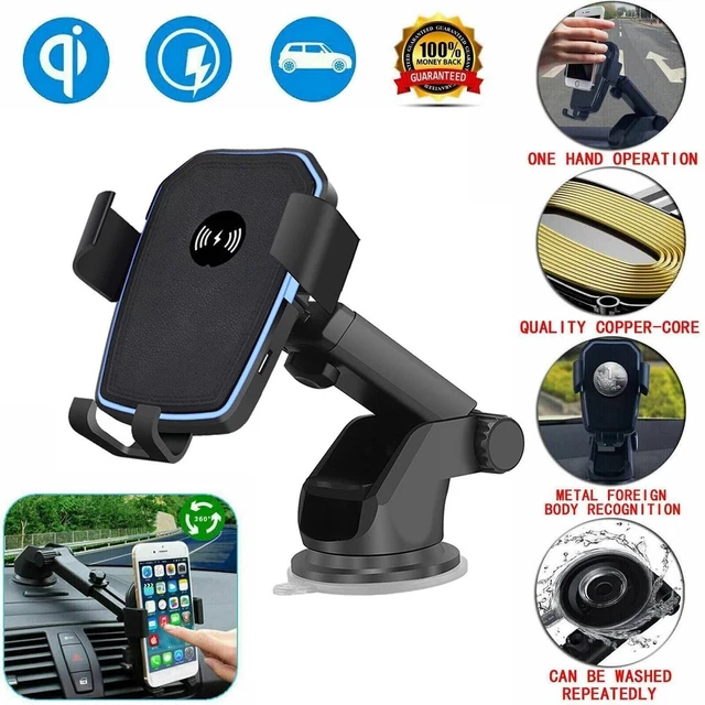 Qi Wireless Autohalterung Handy Halter mit Induktive Ladefunktion universal DHL