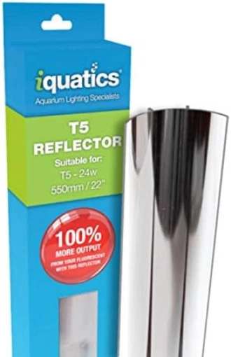 T5 Aluminium Reflector-Increased output by up to 100%, 24W Twin Pack