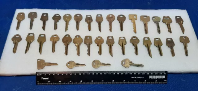 Soviet Vintage Russian Different Keys to Locks(brass).USSR.(34 pieces.)