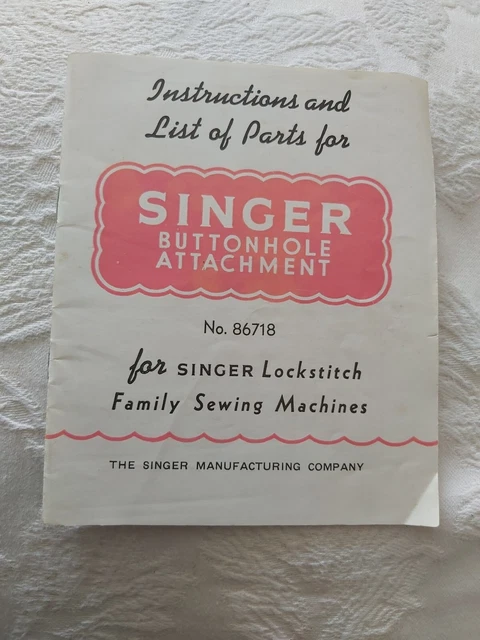 Instrucción de máquina de coser Singer
