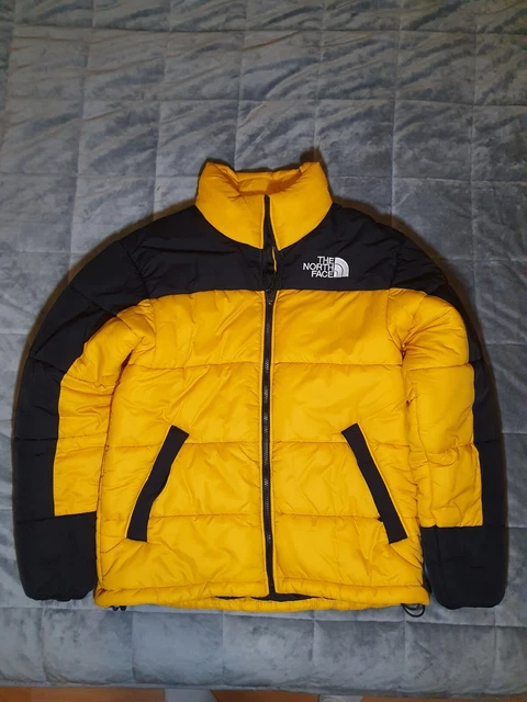 Giacca Nuptse The North Face gialla nera taglia small