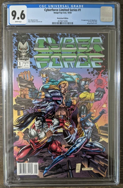 Cyberforce #1 - Cgc 9.6 - Newsstand Variant - White Pages