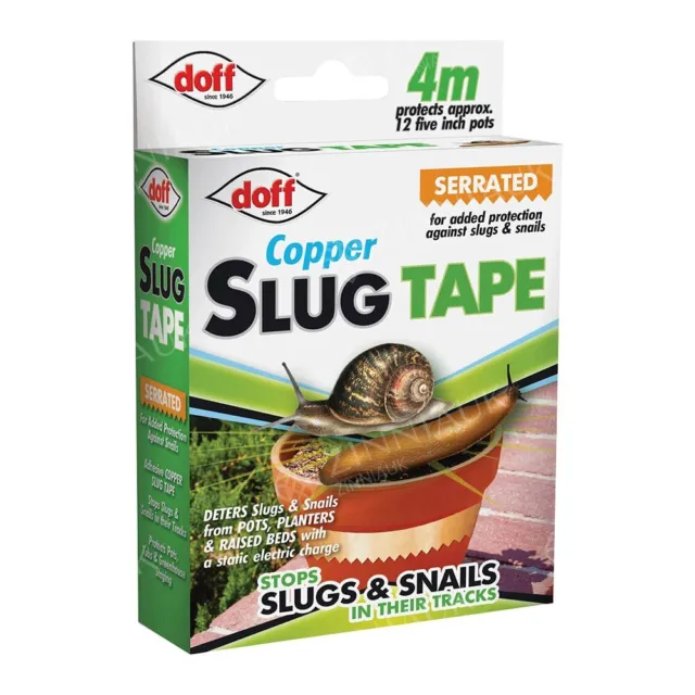 Doff 4m Slug and Snail Adhesive Copper Tape - Multi-Colored - Effective Control