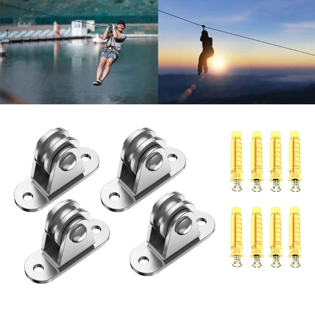 Single Pulley Block Small Pulley Block Smooth Wheel with Bearings Ceiling/Wall