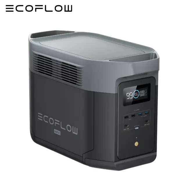 ECOFLOW DELTA 2 Max Powerstation 230V 3100W Max 2048Wh Tragbarer Solargenerator 3