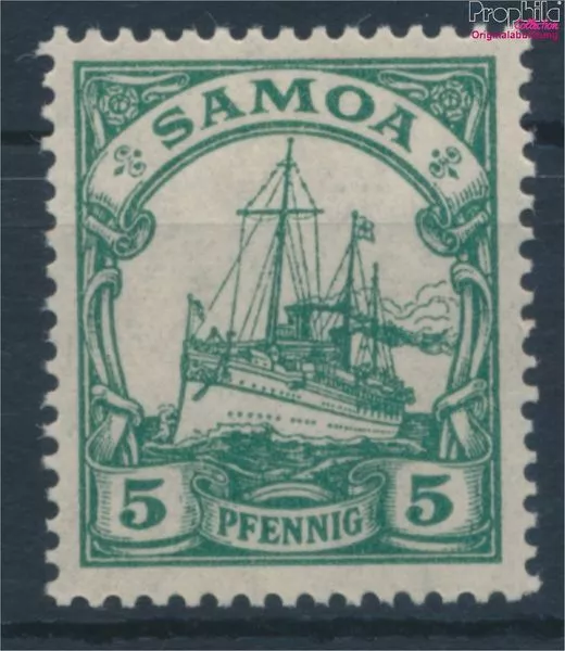 Briefmarken Samoa (Dt. Kolonie) 1919 Mi 21 mit Falz Schiffe, Boote (10214216