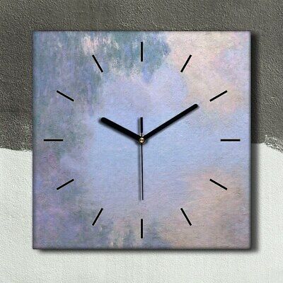 LYS Horloge Murale Salon Chambre sur toile 30x30 Eau Lys Claude Monet 