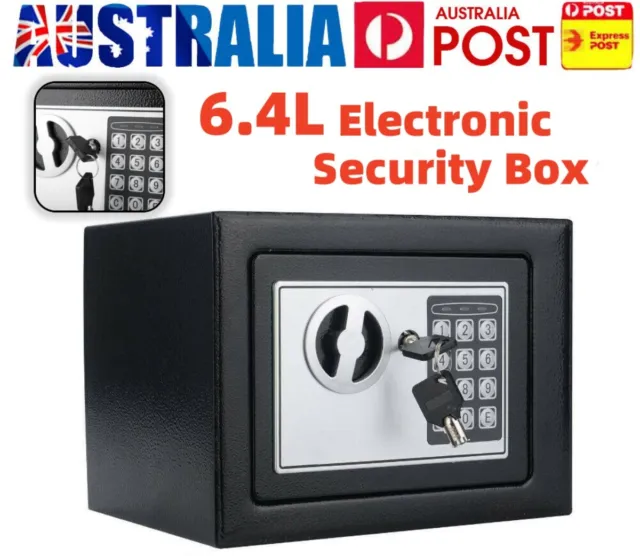 Electronic Security Box 6.4L Digital Safe for Home Office Cash Key Locking AU