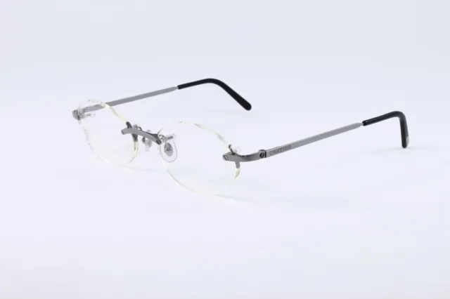 Cartier Platinum Rimless Eyeglasses T8100449 Authentic France New 49-19