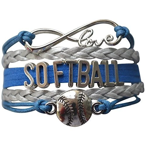 Softball Infinity Charm Bracelet- Softball Jewelry - Perfect Softball Player,