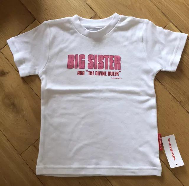 Haut de tee-shirt nouveauté bébé bébé bébé fille grande sœur États-Unis 2 T Royaume-Uni 18-24 mths