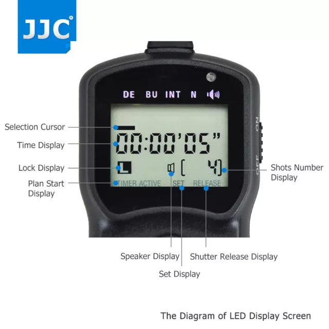 JJC Timer Remote Control for NIKON D7100 D7000 D5600 D5500 D3300 D3200 as MC-DC2 3