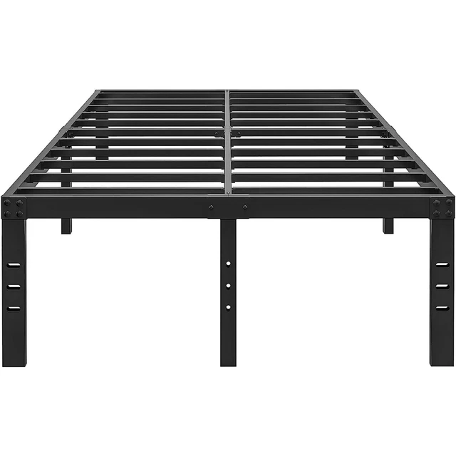 HEAVY DUTY 18& Queen Size Metal Bed Frame Sturdy Steel Platform Slat