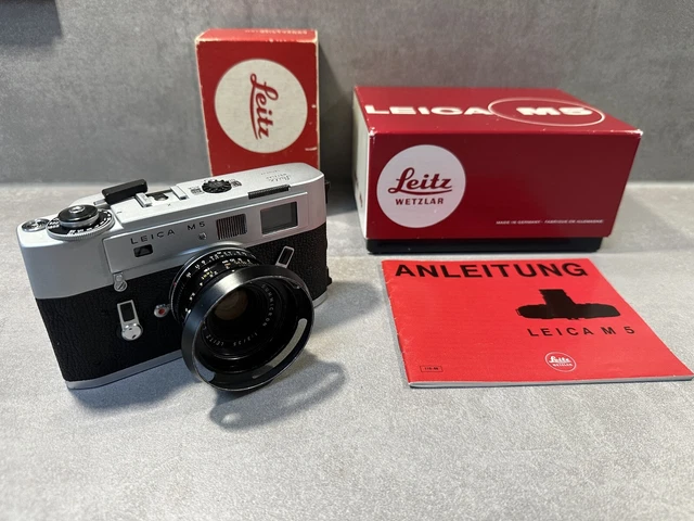 Leica M5 chrome mit Summicron-M 35 F2 - komplett überholt Top Zustand Boxed