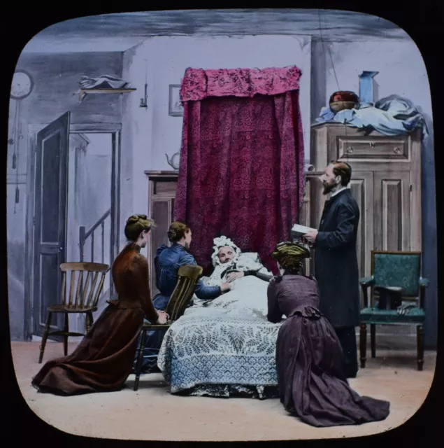 Magic Lantern Slide FOUND AT LAST NO14 C1890 PHOTO VICTORIAN TALE SOCIAL HISTORY