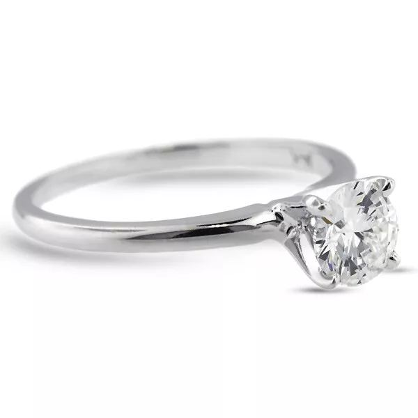 0.43ct D/SI1 Round Natural Diamond 14kw Gold Classic Solitaire Engagement Ring 3