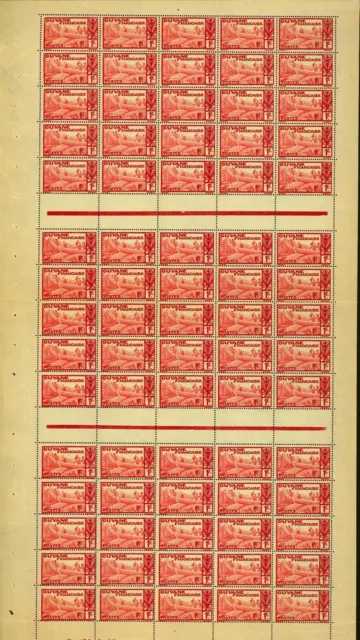 French Guiana 1929- MNH stamps. Yvert Nr.: 124 A. Sheet of 75.... (EB) MV-14694