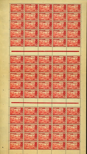 French Guiana 1929- MNH stamps. Yvert Nr.: 124 A. Sheet of 75.... (EB) MV-14694