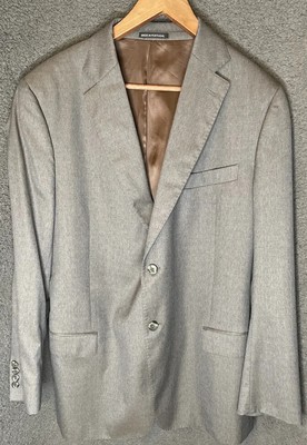 J Hilburn Mens Blazer 42L Gray 100% Wool Button Pockets Jacket Sports Coat