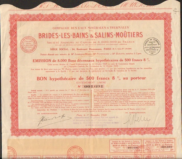 BRIDES-LES-BAINS & SALINS-MOUTIERS Mineral & Thermal Waters (74) (P)