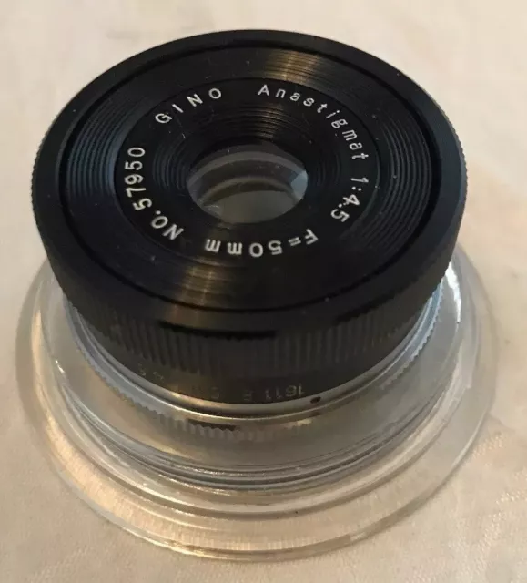 Rare Vintage Gino Anastigmat 1:4.5 f=50mm Enlarger Lens M39 39mm Screw Mount