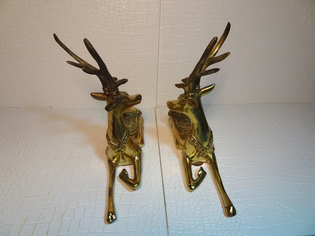 1 Paire Sculpture De Cerf Miniature Couple Statue De Cerf Figurines D