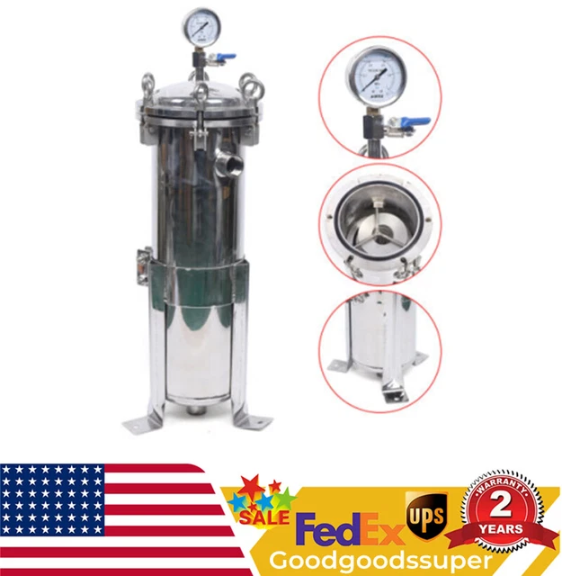 High Pressure #4 Bag Filter Housing 304 Stainless Steel 150PSI Filtration 10t/h