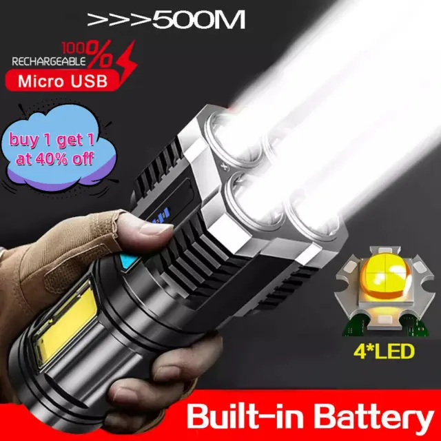 200000Lm Taschenlampe LED USB 1000 Meter Taktisches Fackel Arbeitslicht XHP Cree