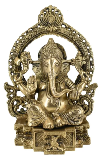 Whitewhale Lord Ganesh Murti Ganesha Idol Ganpati Bhagwan Brass Statue Decor