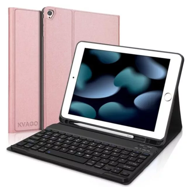 For iPad 9th 8th 7th Gen 10.2" Bluetooth Keyboard Folio Case with Pencil Holder