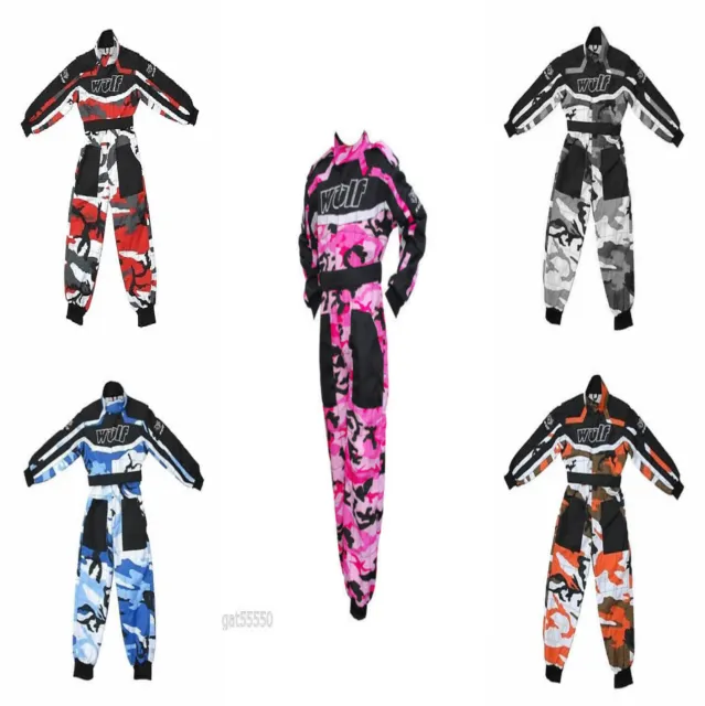 Wulfsport Camouflage Kids Off Road Race Suits Boy Girl Motocross Quad Trials