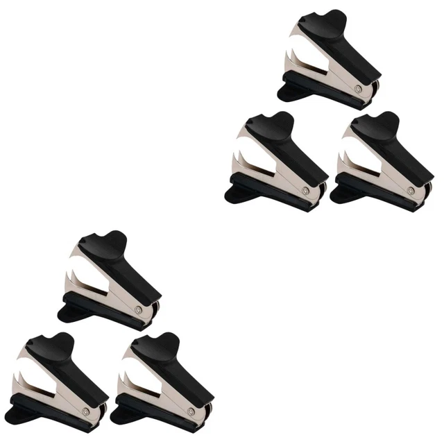 6 Pcs Plastica Di Base Ufficio Levapunti Metallici Ganascia in Metallo