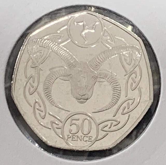 2017 ISLE OF Man Manx Loaghtan Ram 50p Fifty Pence Coin Uncirculated £7 ...