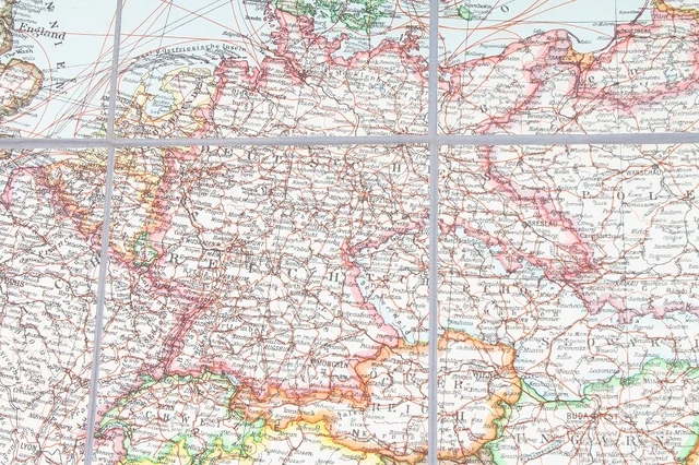GRANDE MAPPA DEL mondo vintage stile industriale da appendere decorazione arte tela da parete in