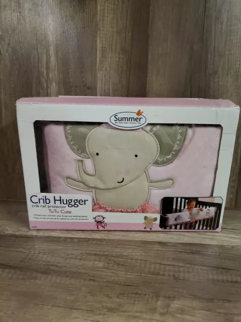 New Summer Crib Hugger Crib Rail Protector Pink TUTU CUTE ~ Elephant, Monkey NIB