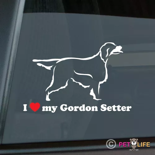 I Love My Gordon Setter Sticker Die Cut Vinyl