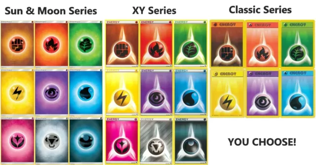 x10 Pokemon Energy Card Classic, XY, Sun & Moon: Pick From List Choose Your Set