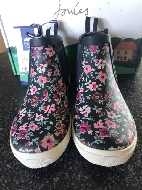 Joules Girls Size 12 Ditsy Floral Chelsea Style Rain Boots/Wellies❤️